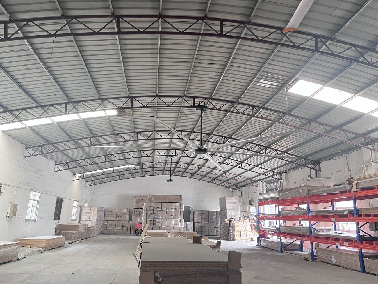 Công trình quạt trần HVLS MEILILE lắp đặt thực tế tại nhà xưởng Việt Nam
